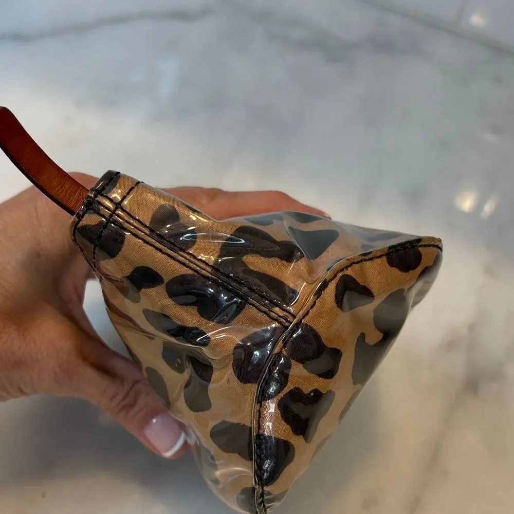 Kate Spade Travel Bag Ocelot Leopard Cheetah Animal Print Cosmetic Case Pouch